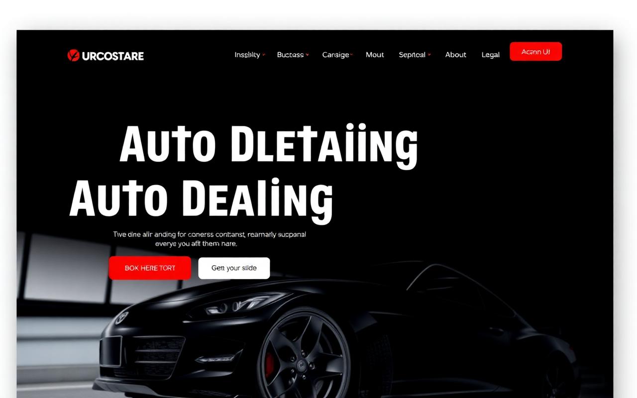 Desktop preview of the Apex Auto Detailing website concept
