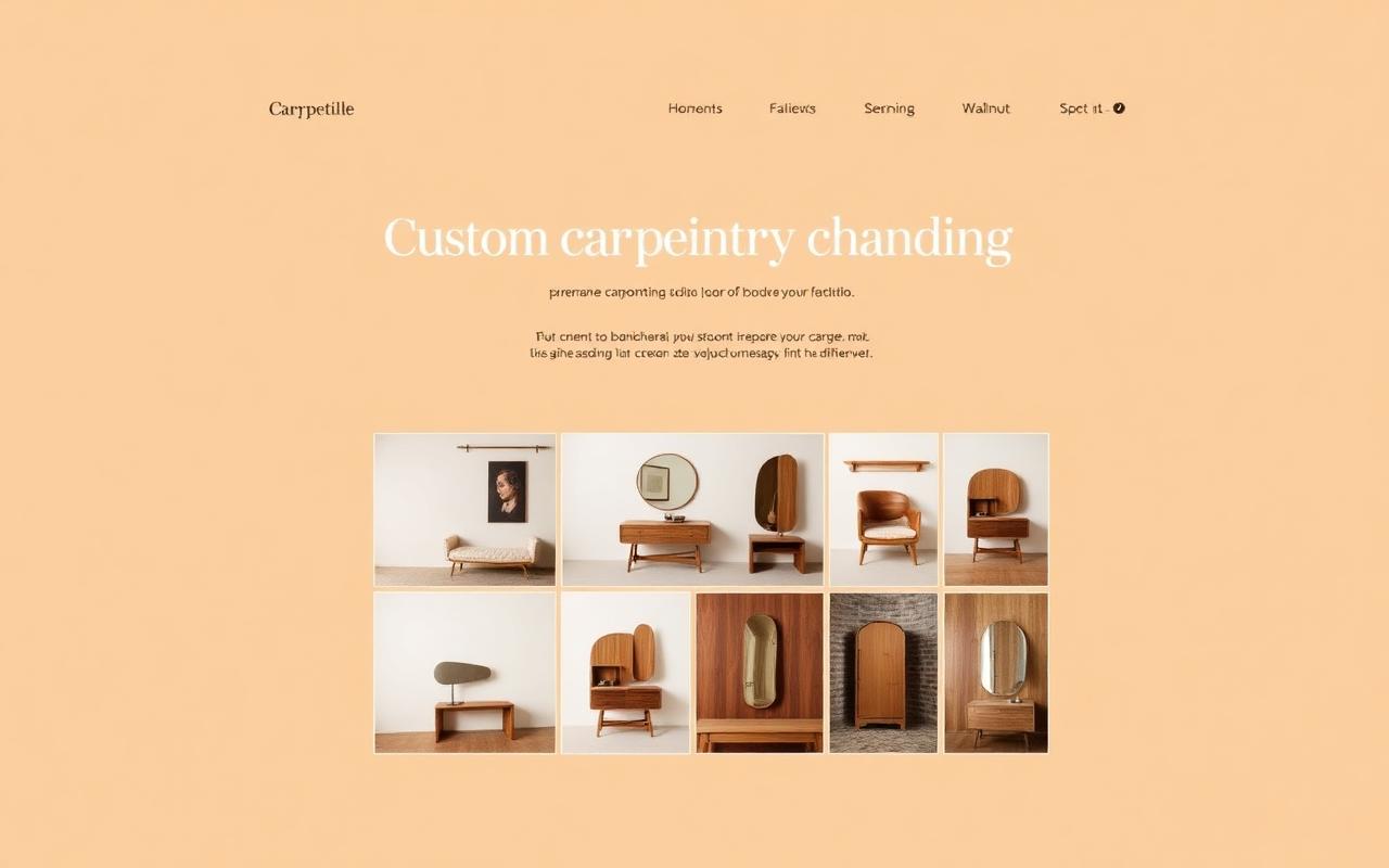 Desktop preview of the Hollow Oak Carpentry website concept