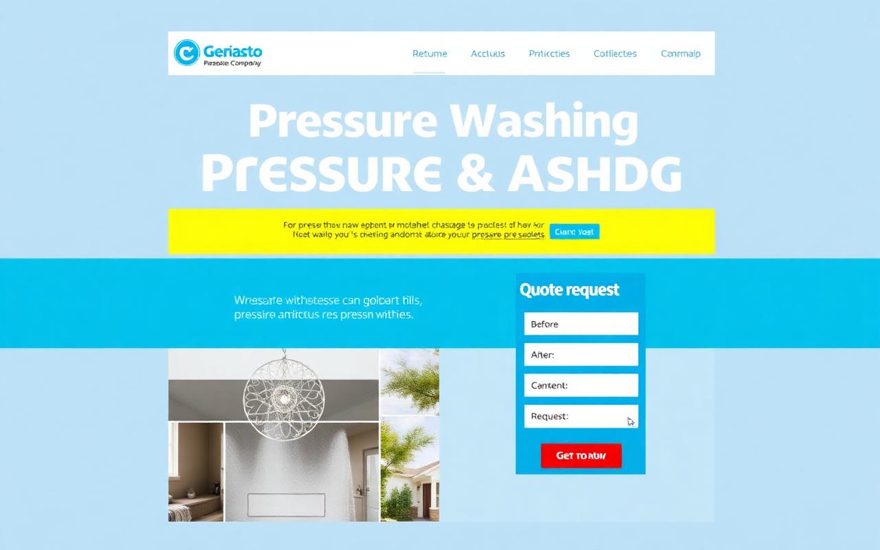 Desktop preview of the ClearWash Exteriors website concept